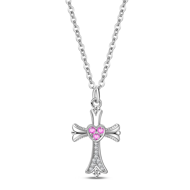 Hot Sale Original 925 Sterling Silver Colorful Bow Tie Necklace Red Heart Pendant Round Necklace Classic DIY Fine Christmas Gift