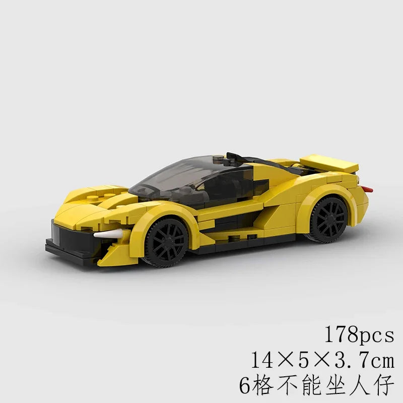 MOC Car Speed R34 488 Pickup R32 Racing Vehicle Model Building Block Super Race brick Christmas Gift City Technical rally sport