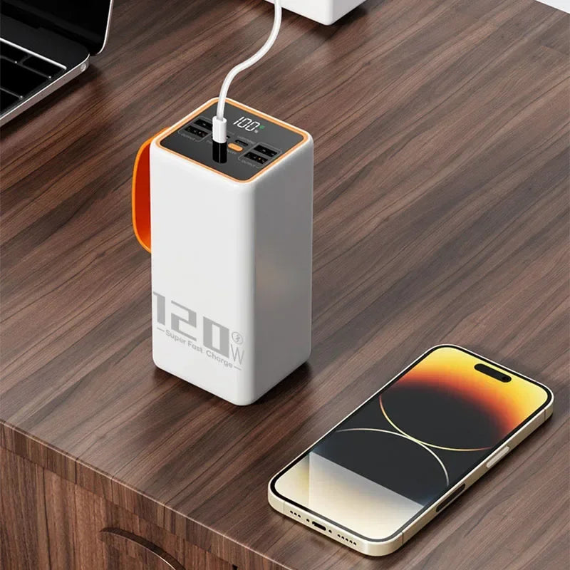 200000mAh Two-way Fast Charging 120W Portable Charger Power Bank Fast Charging External Tito C for xiaomi iPhone W/LED Light