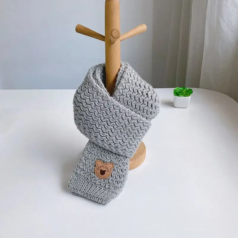 Kids Windproof Scarf Fleece Lined Warm Neck Cover Toddler Winter Scarf Christmas Gift Unisex Baby Outdoor Scarf Korean Cute