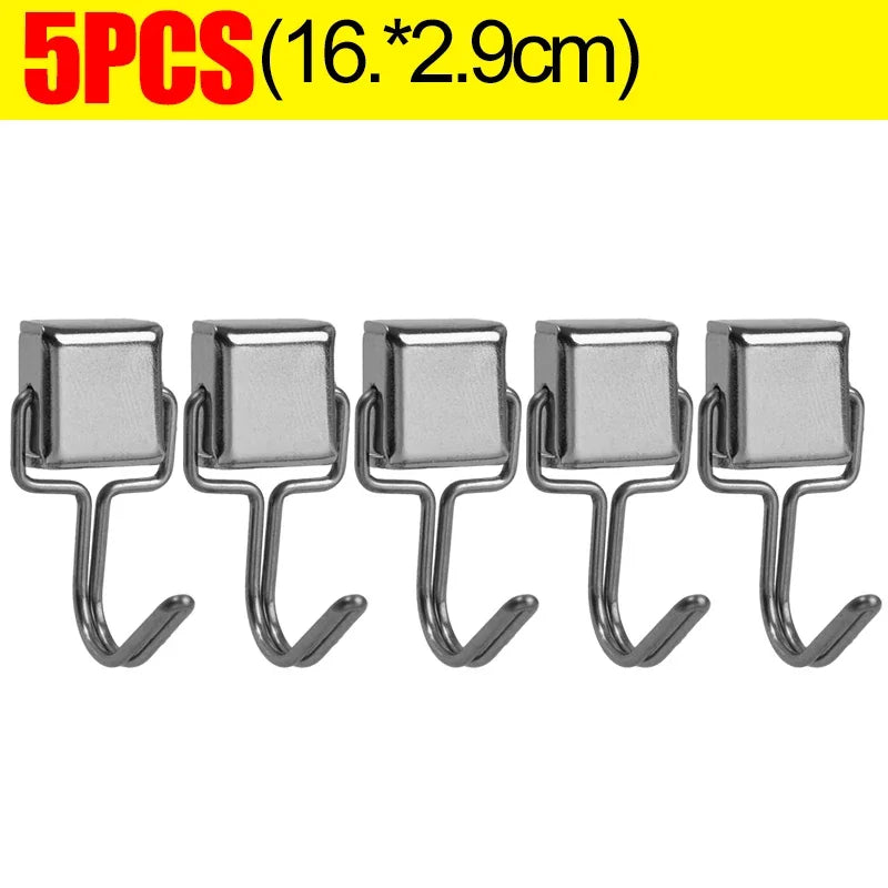 30/1PCS Strong Magnetic Hook Multi-Purpose Wall-mounted Hooks Home Kitchen Bathroom Storage Magnet Hooks Keys Holder Hanger