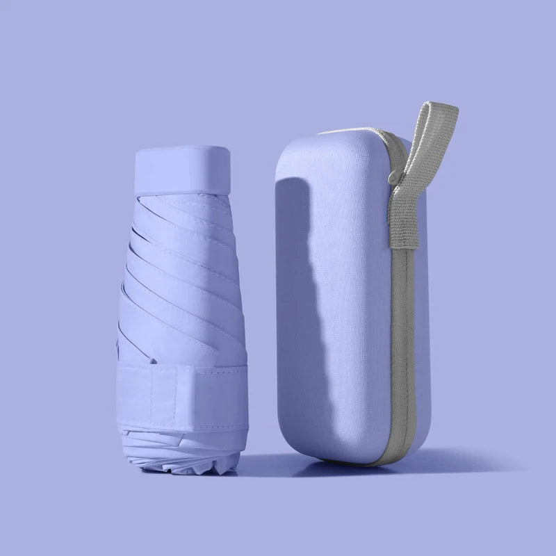 Mini Compact Pocket Umbrella for Women Light 5 Folding Sun Protection Sun and Rain Small Card Bag Umbrellas Paraguas