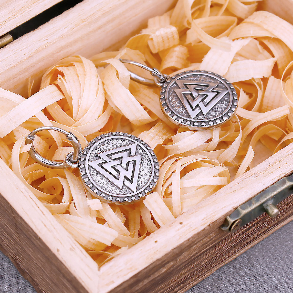 Vintage Forest Moon Drop Earrings For Men Stainless Steel Fashion Tree Plant Hip Hop Biker Earrings Punk Simple Jewelry As Gift