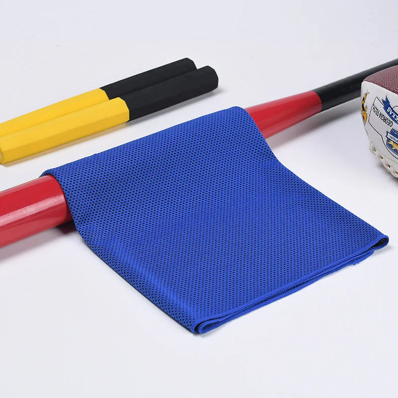 Portable Sport Towel with Mini Silicon Gel Set Cold Towel Breathable Fitness Sport Gym Running Outdoor Quick Dry Cooling Towel