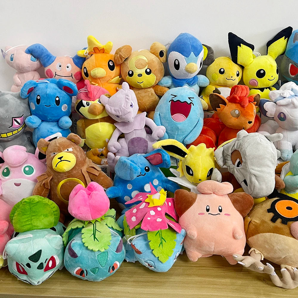 Pokemon Plush Toys Colorful Black Pikachu Aerodactyl Dragonite Charmeleon Lapras  Peluche Charizard Gengar Mewtwo Stuffed Doll