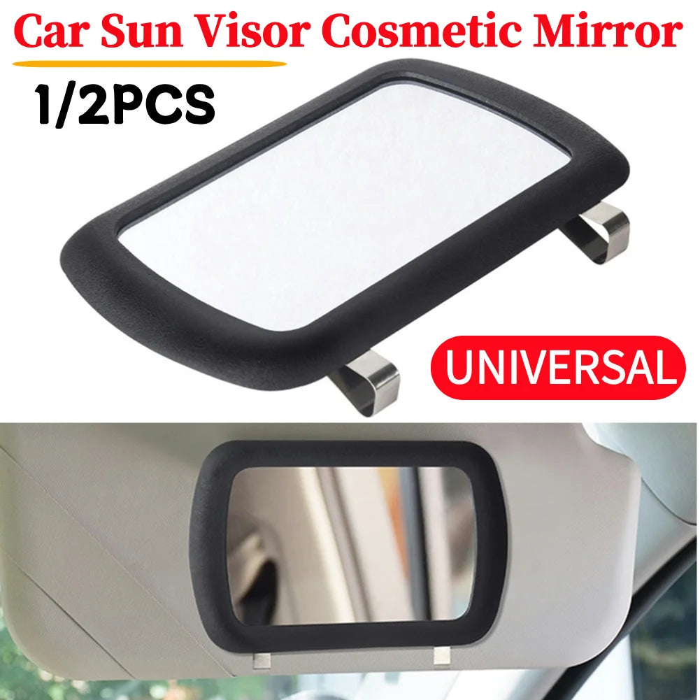 Universal HD Mirror Car Make Up Mirror Automobile Sun Visor Plate Car Interior Cosmetic Mirror RearMirror Car Interior Accessory