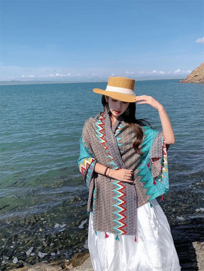 Travel Beach Sunscreen Scarves for Women Bikini Large Sarong Wrap Scarf Brazilian Swimsuit Bathing Cover-ups 17 Styles 90x180cm