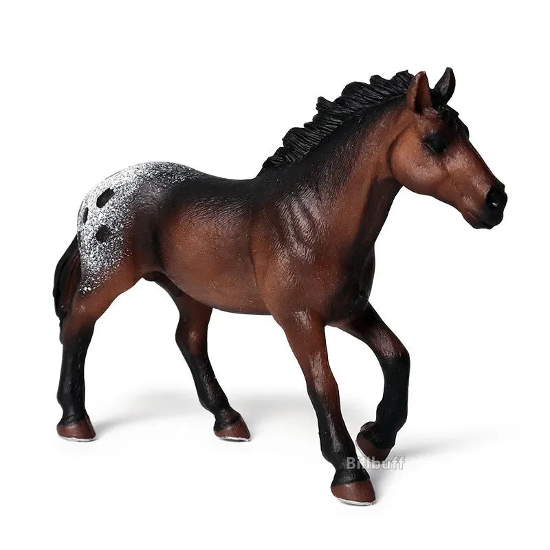 DIY Horse Race Model Horseman Farm Animal Figurines Action Ma Chang takes a shower Emulation Toys for Children Christmas Gift
