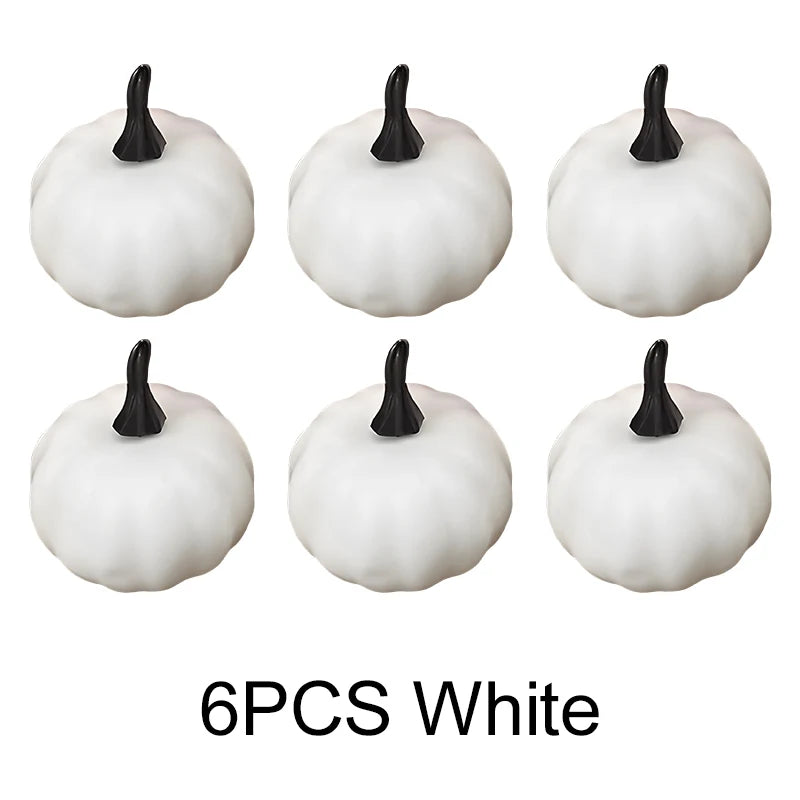 6PCS/Lot Simulated Pumpkin Yellow/White Available DIY Decoration Photography Prop for Thanksgiving Halloween Atmosphere Gift ZYF