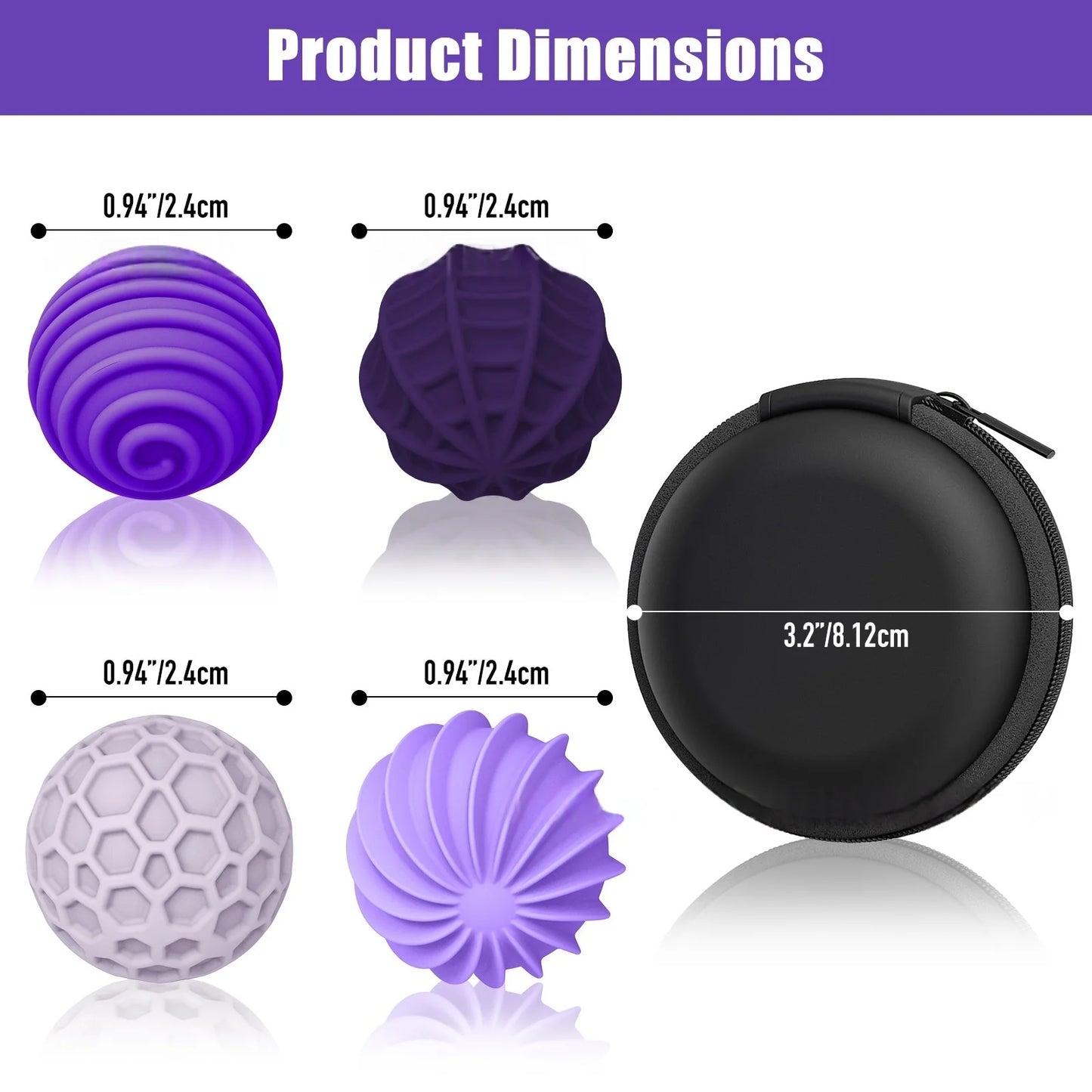 Sensory Magnetic Ball Fidget Decompression Soft Silicone Texture Worry Ball Puzzle Travel Toy Halloween Gift Set