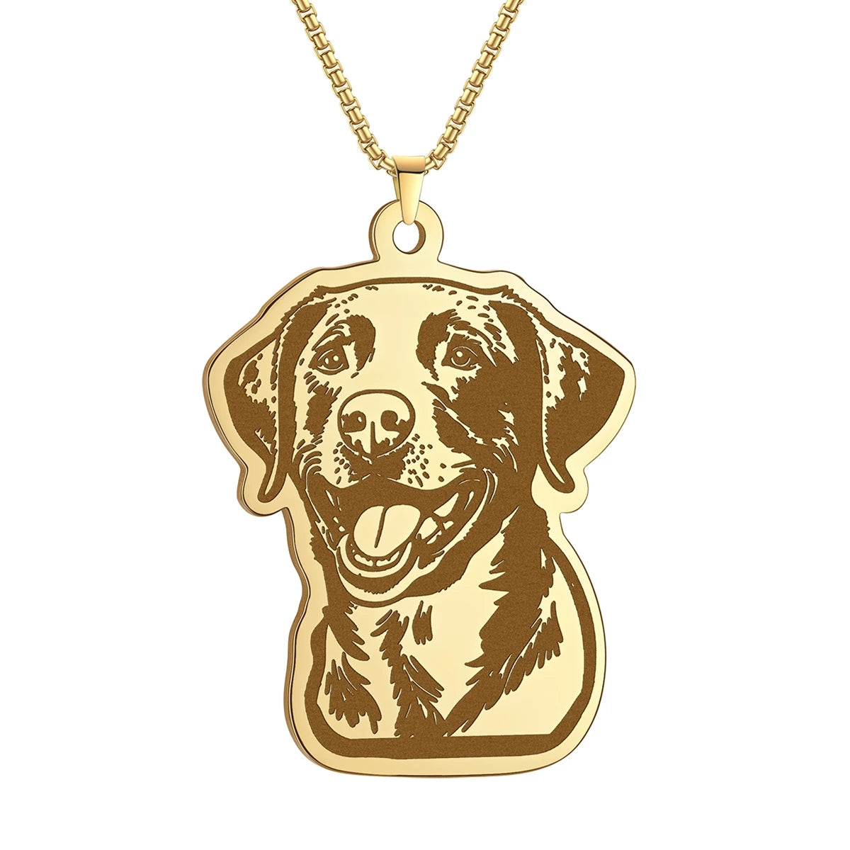 Kinitial Cute Dog Puppy Pendant Necklace For Women Men Stainless Steel Charm Necklace Wholesale Christmas Gift Jewelry