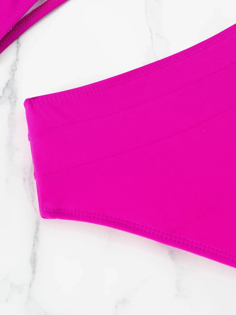 V Neck Bikinis 2024 Women High Waist Swimsuit Print Sexy Swimwear Female Bathers Bathing Swimming Swim Suit Beachwear Summer