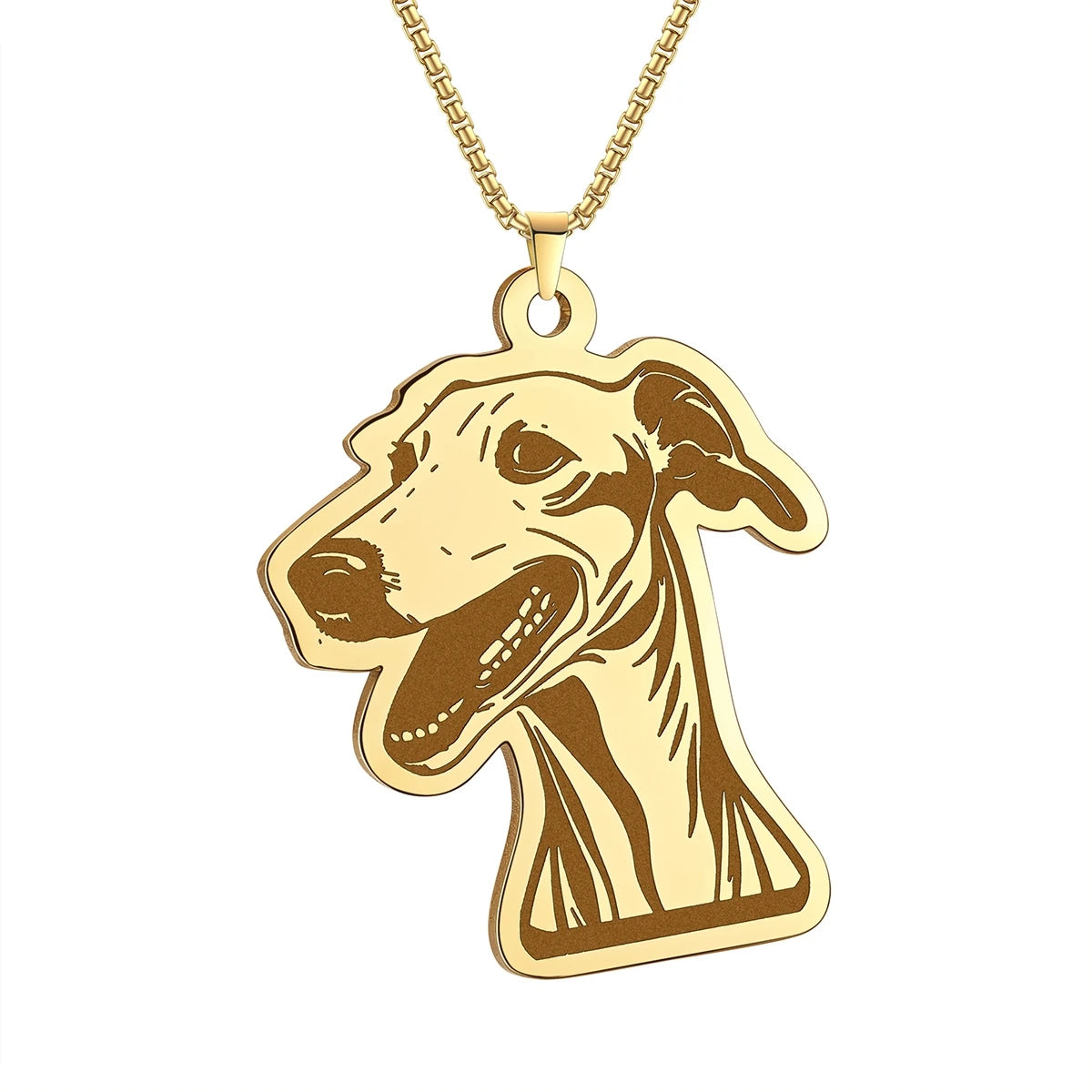 Kinitial Cute Dog Puppy Pendant Necklace For Women Men Stainless Steel Charm Necklace Wholesale Christmas Gift Jewelry