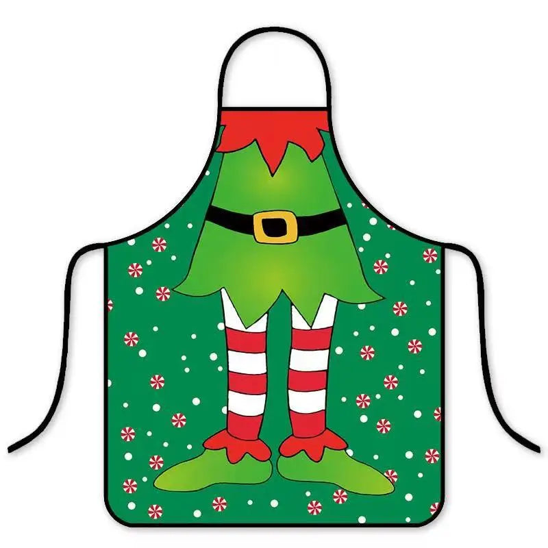 New Christmas Santa Claus apron, oil-resistant Christmas gift, kitchen and dining room decoration