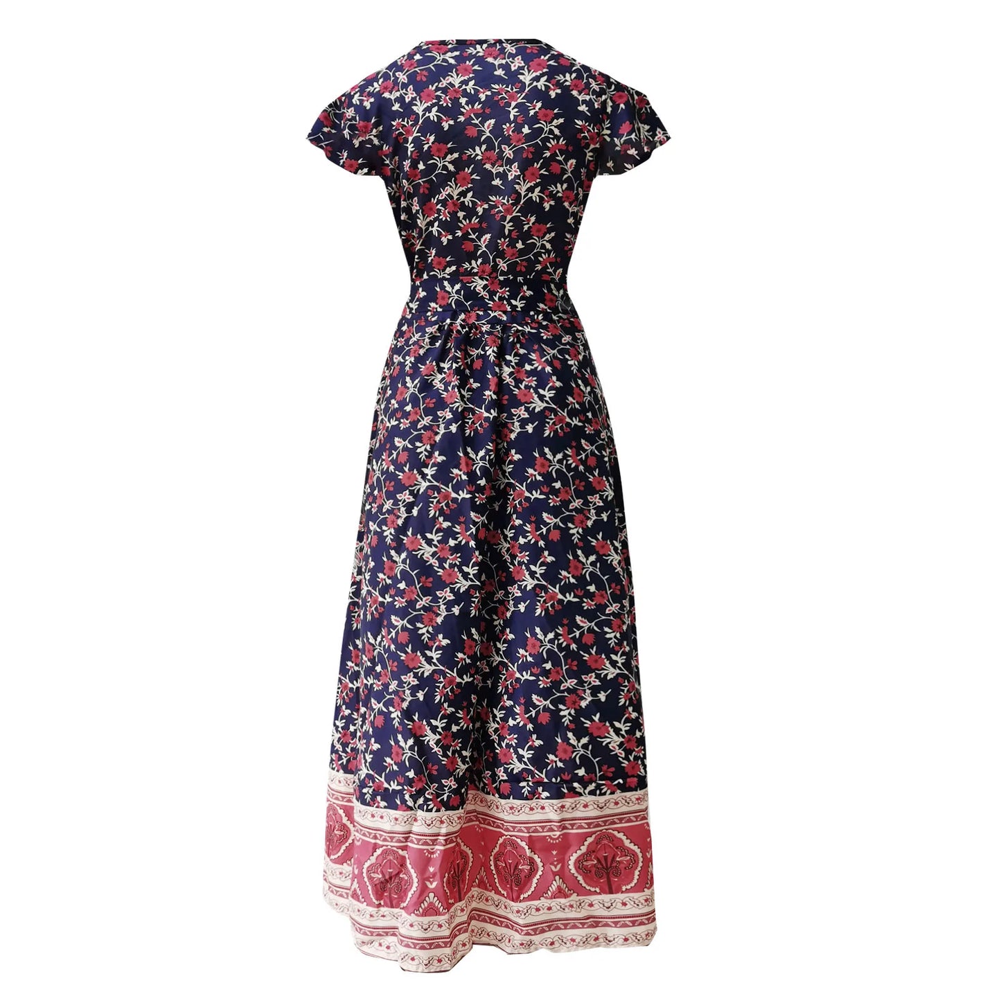 2024 Summer Leisure Hot Sale Holiday Printed Dress Sexy Long Dress Women's Wear