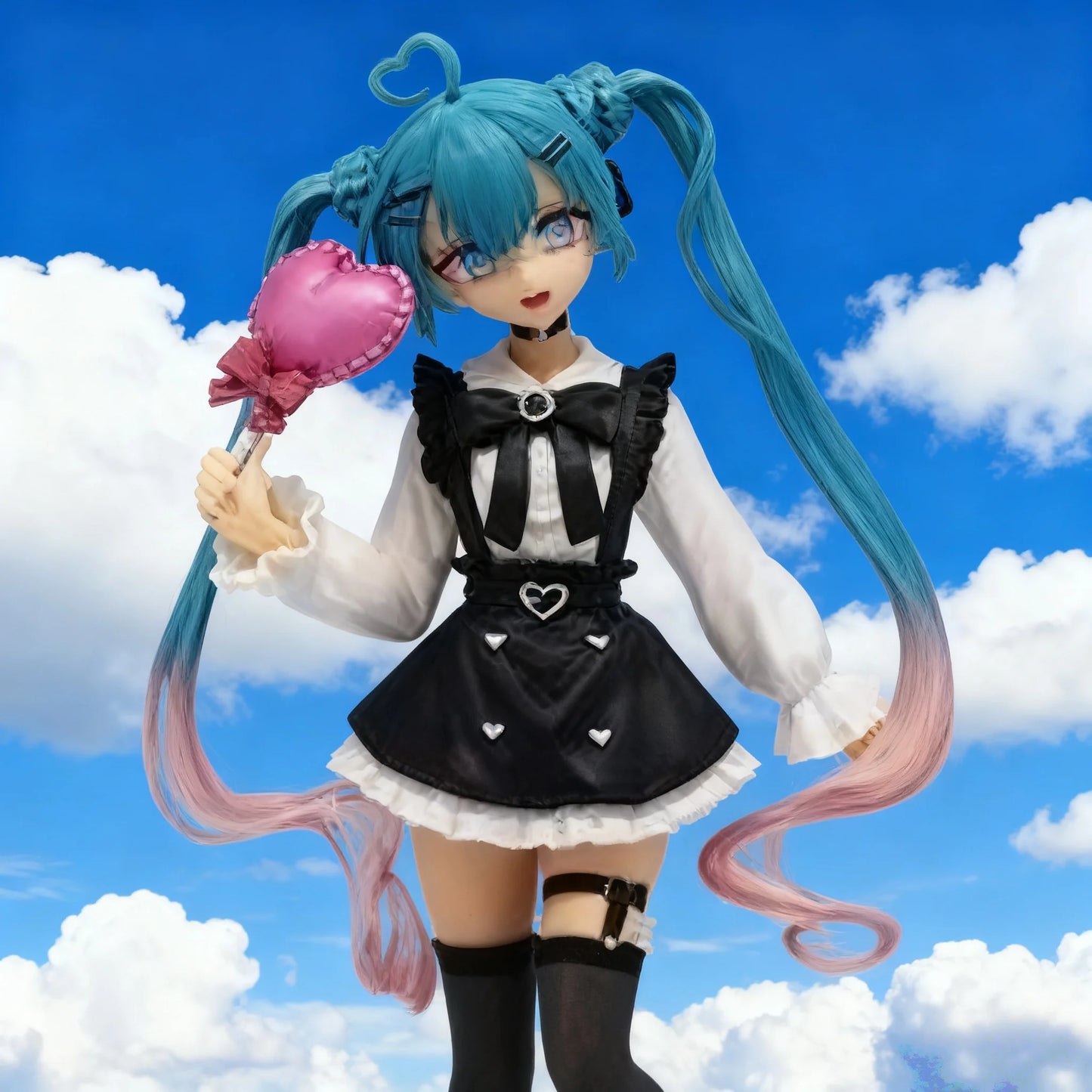 Cute girl Hatsune Miku anime character fashionable suitable for desktop decoration ornaments doll Christmas gift PVC collectible