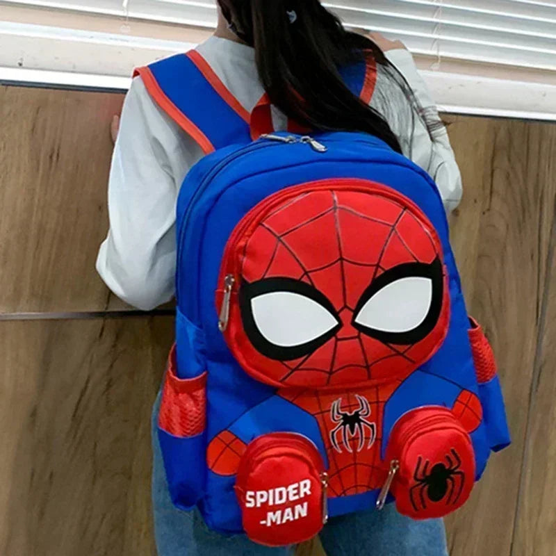 IN STOCK Cartoon Spiderman Backpack 3D Dimensional School Bag Kindergarten Shoulder Bag Student Back to School Christmas Gift