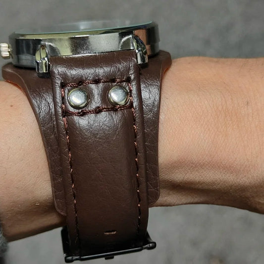 20 22mm Cow Leather Watch Strap for Fossil CH2564 CH2565 CH2891CH3051 Wristband Black Brown Tray Band with Rivet Style bracelet