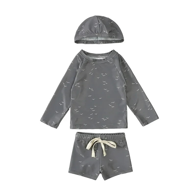 Cute Baby Boys Girls Bikinis Set 2025 Summer Children Beach Wear Ruffle Kids Swimsuit Bathing Suit Printed Swimwear Monokini
