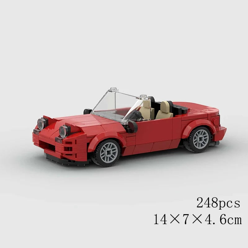 MOC Car Speed R34 488 Pickup R32 Racing Vehicle Model Building Block Super Race brick Christmas Gift City Technical rally sport
