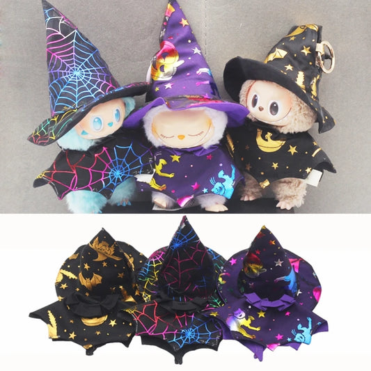 For Labubu Doll Halloween Series Witch Hat Cute V1 V2 V3 Labubu Pumpkin Skirt DIY Clothing Accessories Creative Toy Gift