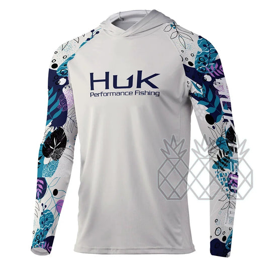 HUK Fishing Hoodies Shirts Men Long Sleeve Quick Dry Breathable Clothing Uv Protection Outdoor Fishing T-shirt Camisas Ce Pesca