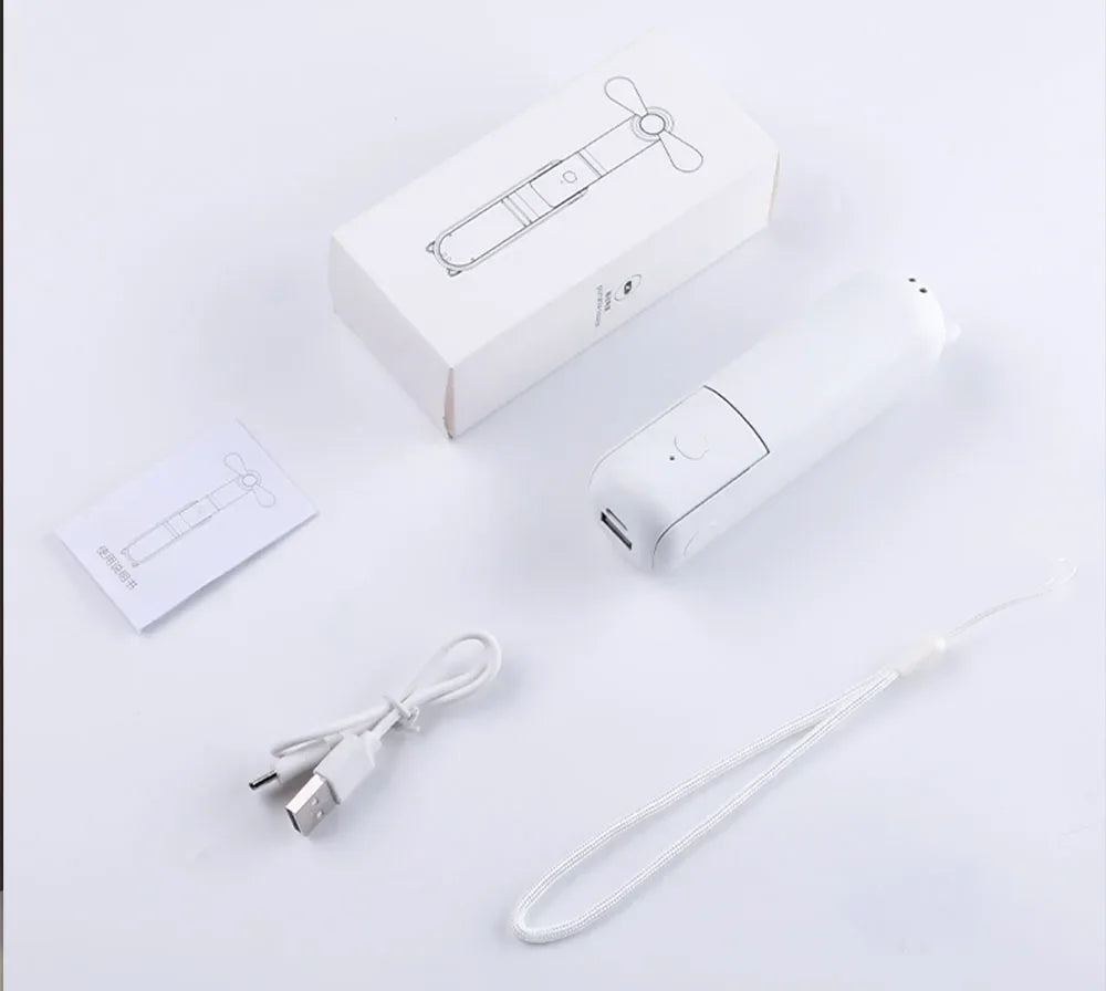 Portable Mini Handheld Fan Small Pocket USB Rechargeable Battery Fan Folding Cooling Hand Mini USB Fan with Power Bank