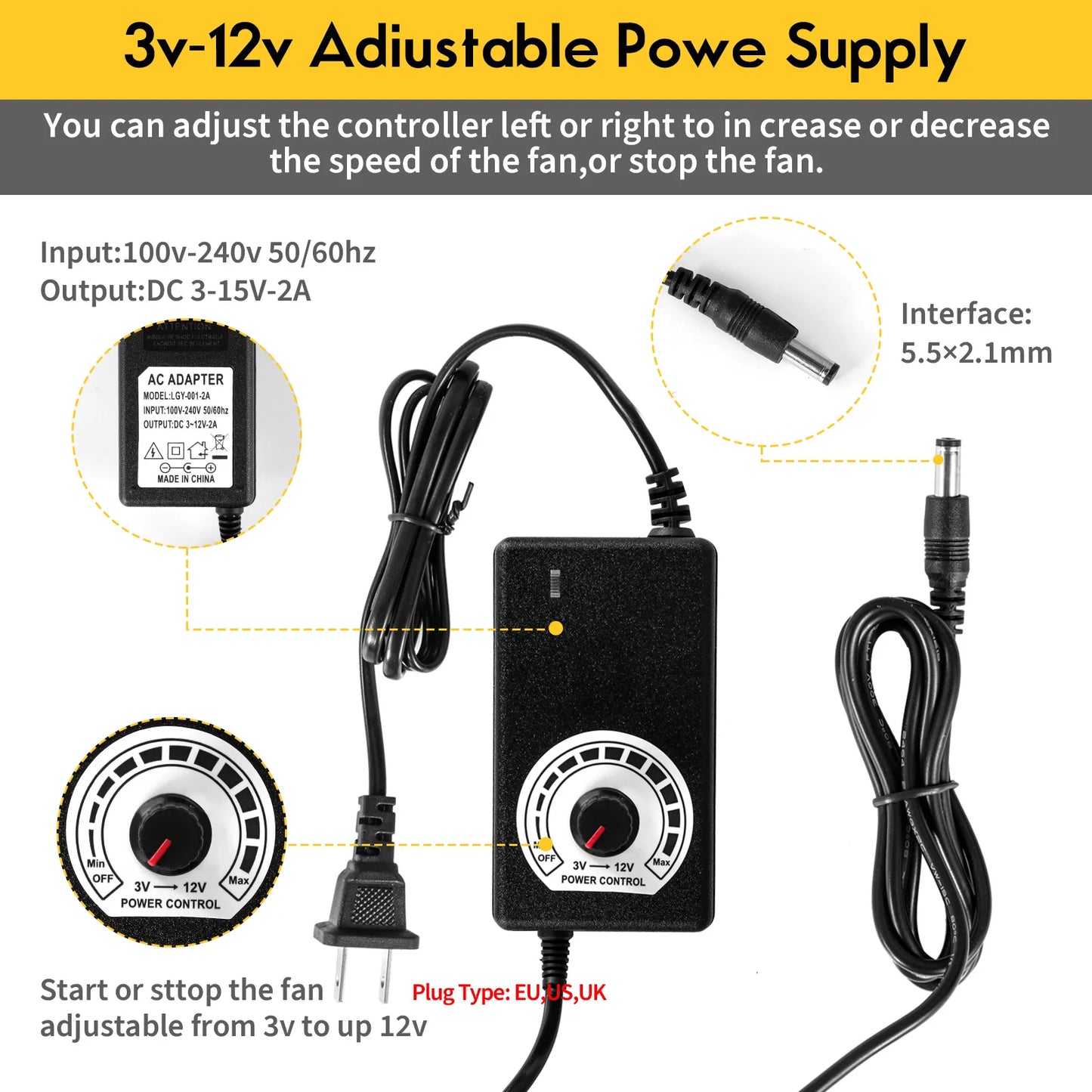 AC 115V 230V Cooling Fan High Airflow Extractor Ventilation Fan 108X86X86mm 56CFM Adjustable Speed Ducts Exhaust Inline Fans