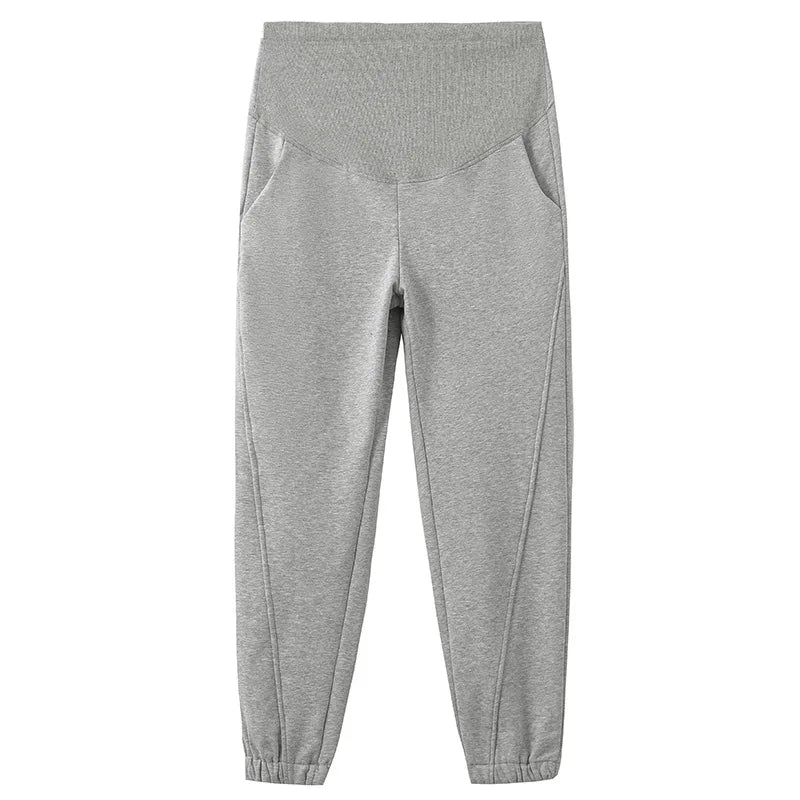 Autumn Sports Casual Cotton Maternity Pants Loose Straight Jogger Trousers Clothes for Pregnant Women Pregnancy