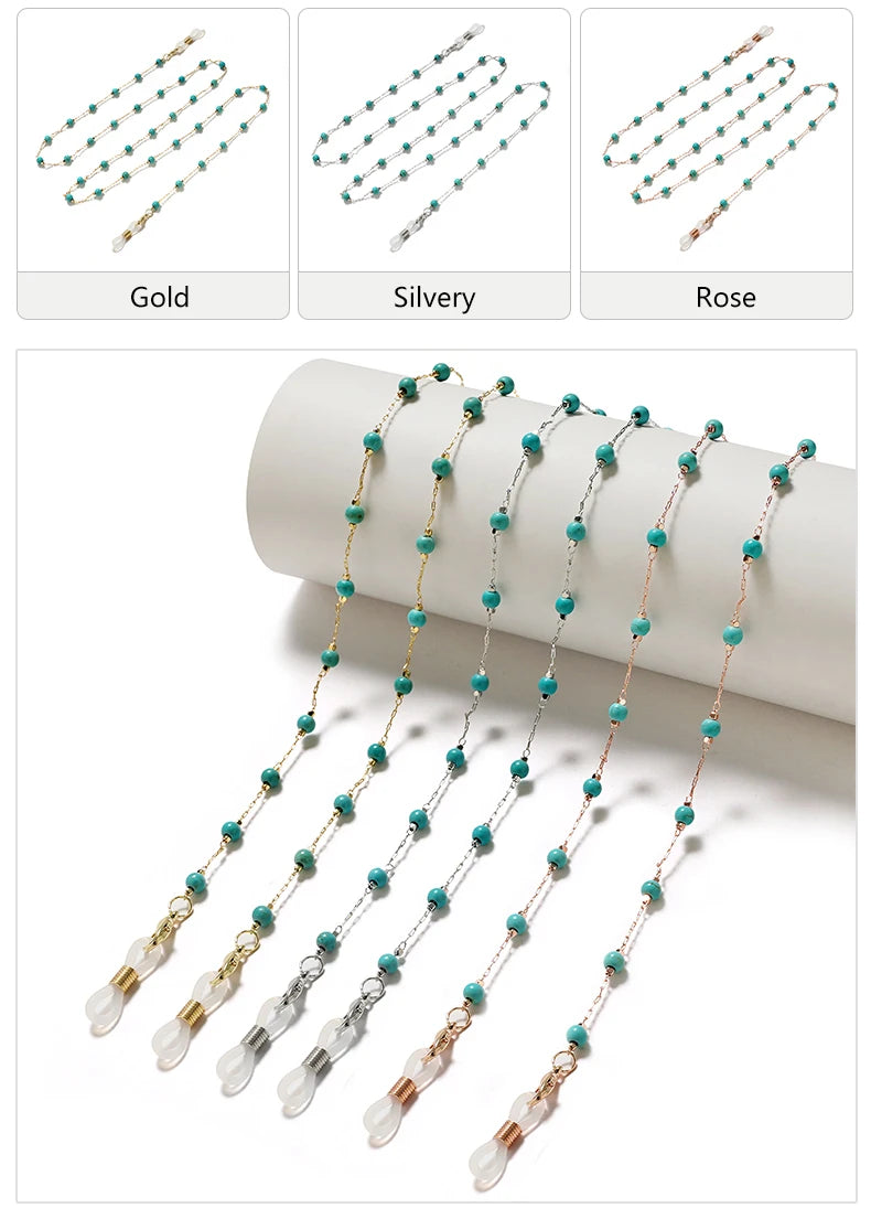 Fashion  Sunglasses Chains for Women Metal Charms Eyeglasses Lanyard Necklace Glasses Holder Strap Cord Eyewear Retainer