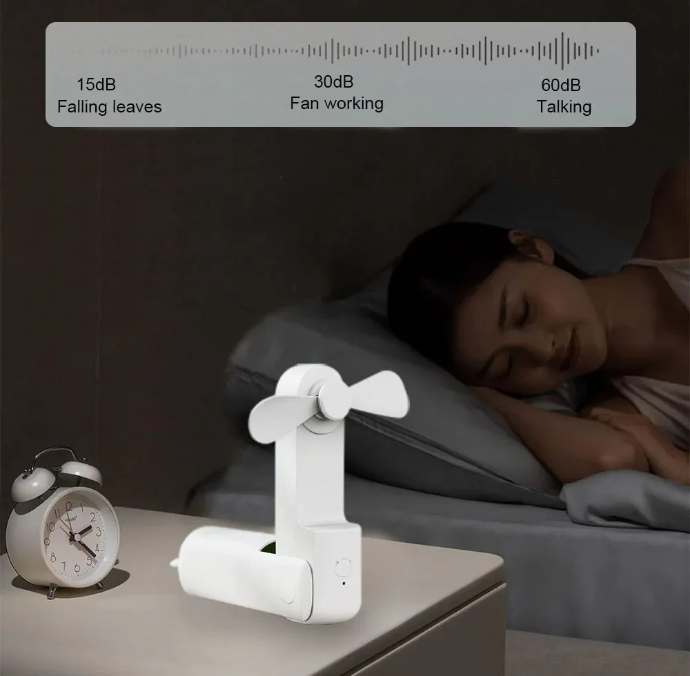 Portable Mini Handheld Fan Small Pocket USB Rechargeable Battery Fan Folding Cooling Hand Mini USB Fan with Power Bank