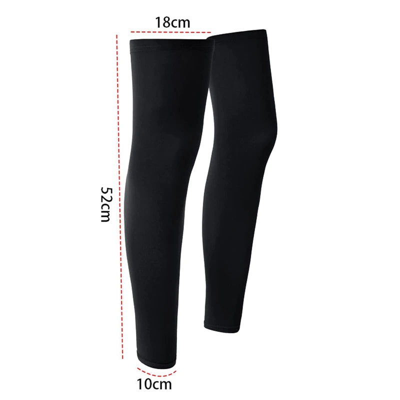 Summer Anti-uv Sun Protection Cycling Leg Sleeves Silk Ice Breathable Cover Bike Racing MTB Leg Sleeve For Man Woman