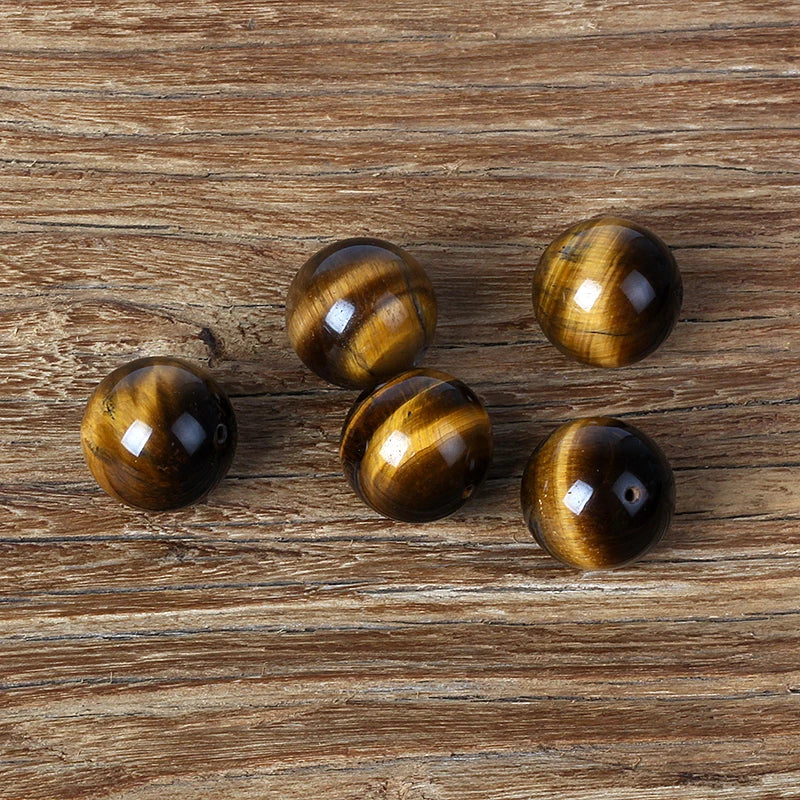4-20mm Natural Yellow Tiger Eye Beads 5A+ Round Loose Spacer for DIY Bracelet Jewelry Making Accessories Pack of 5