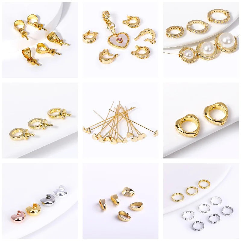 Earring Hooks with Open Loop 18K Gold Plated Ear Wire For Earrings Making Supplies Earwire DIY Accessories