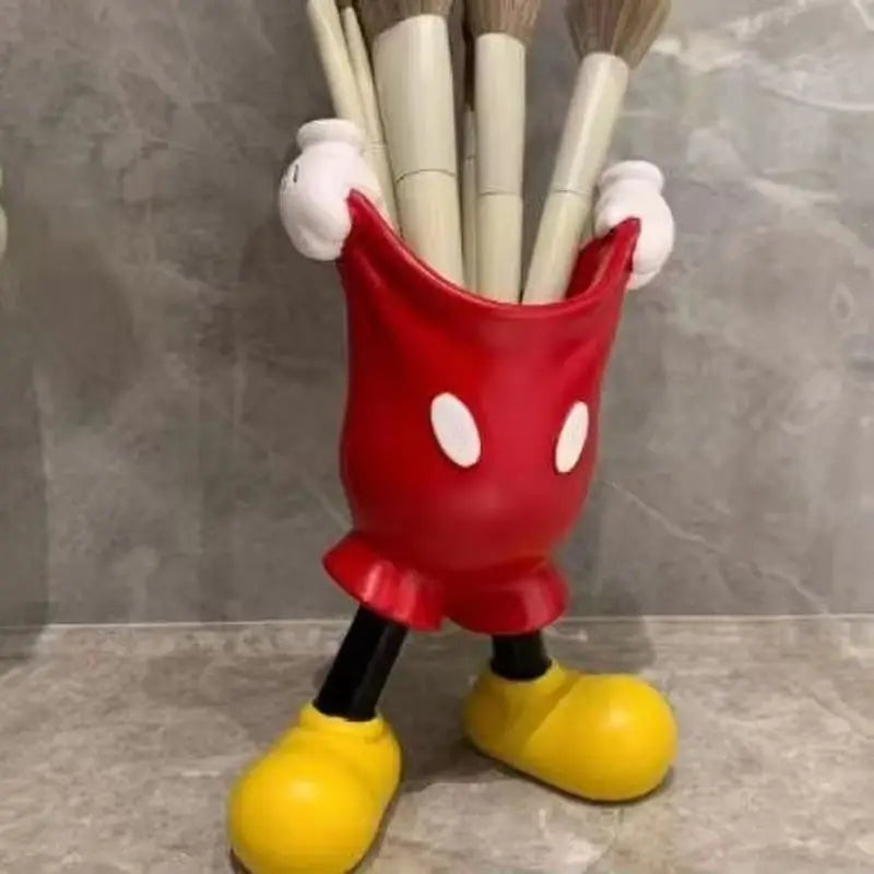 Kawaii Mickey Glove Pen Holder Anime Cute Cartoon Pencil Stationery Desktop Decoration Student Pen Holder Christmas Gift