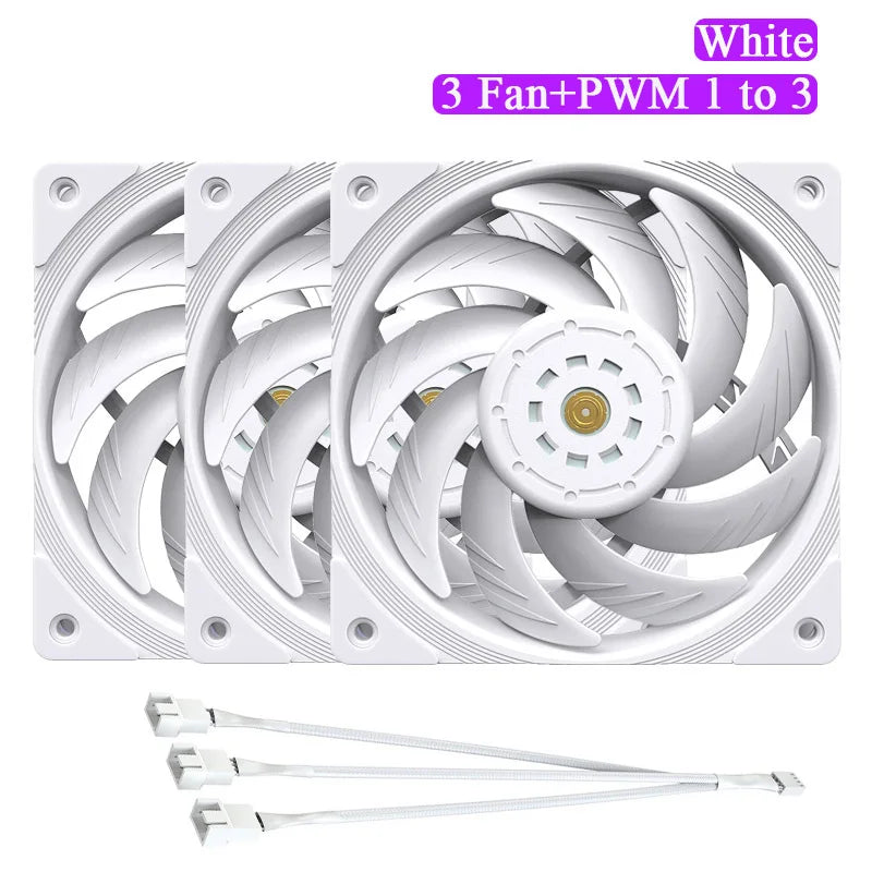TEUCER T30 CPU Cooler Fan 2150RPM 4PIN PWM 12cm Computer Case Cooling System Fan SFDB Silent PC Gamer CPU Cooler 120mm Fan