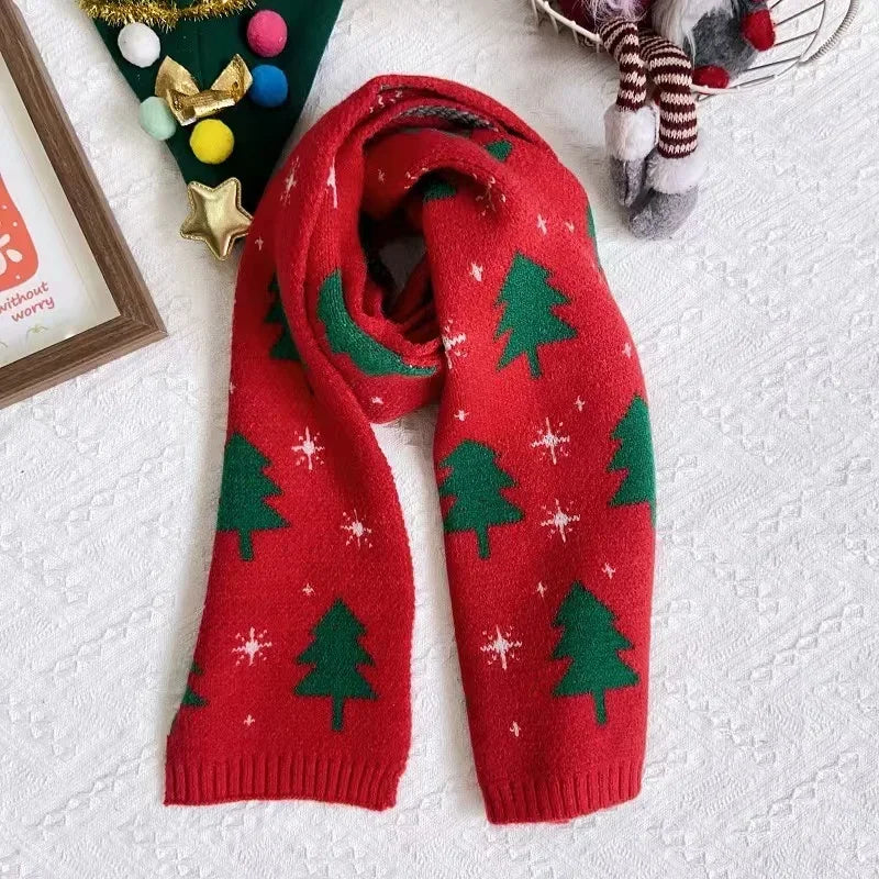 fashionable Christmas Tree scarf warm shawl Christmas scarf student couple Christmas gift 2026 Winter Warm Neck Protection Scarf