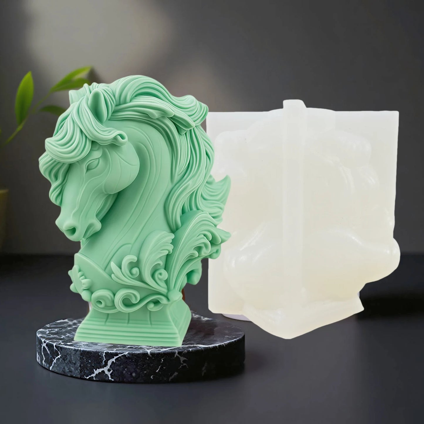 DIY Running horse candle silicone mold Running horse resin silicone mold Run horse concrete cement gypsum molds Christmas gift