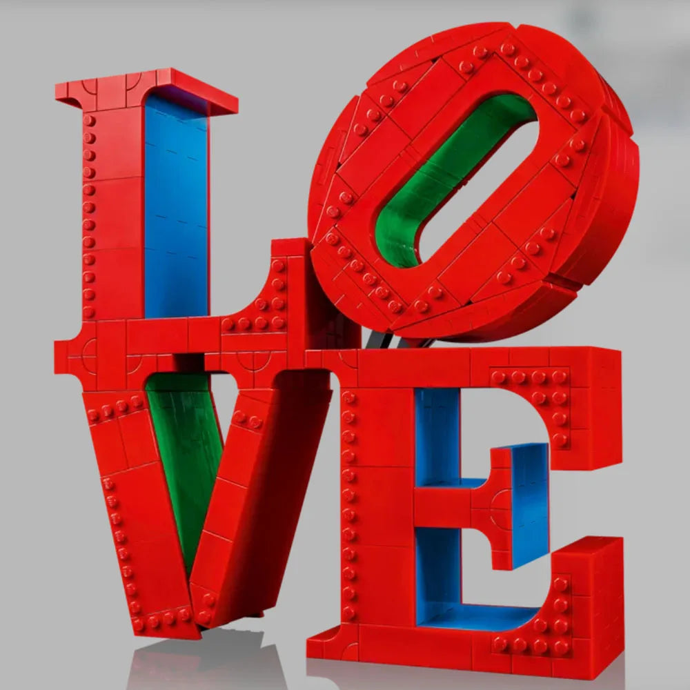 MOC 791pcs  Creative Compatible Crafts LOVE Sculpture Art Model Building Blocks Bricks Kids Christmas Gift