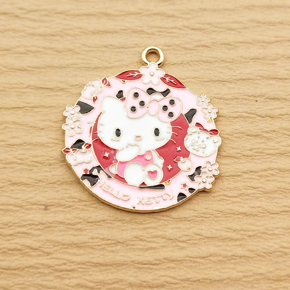 10pcs Cartoon Anime Charm for Jewelry Making Enamel Necklace Bracelet Earring Pendant Diy Accessories Zinc Alloy Gold Plated
