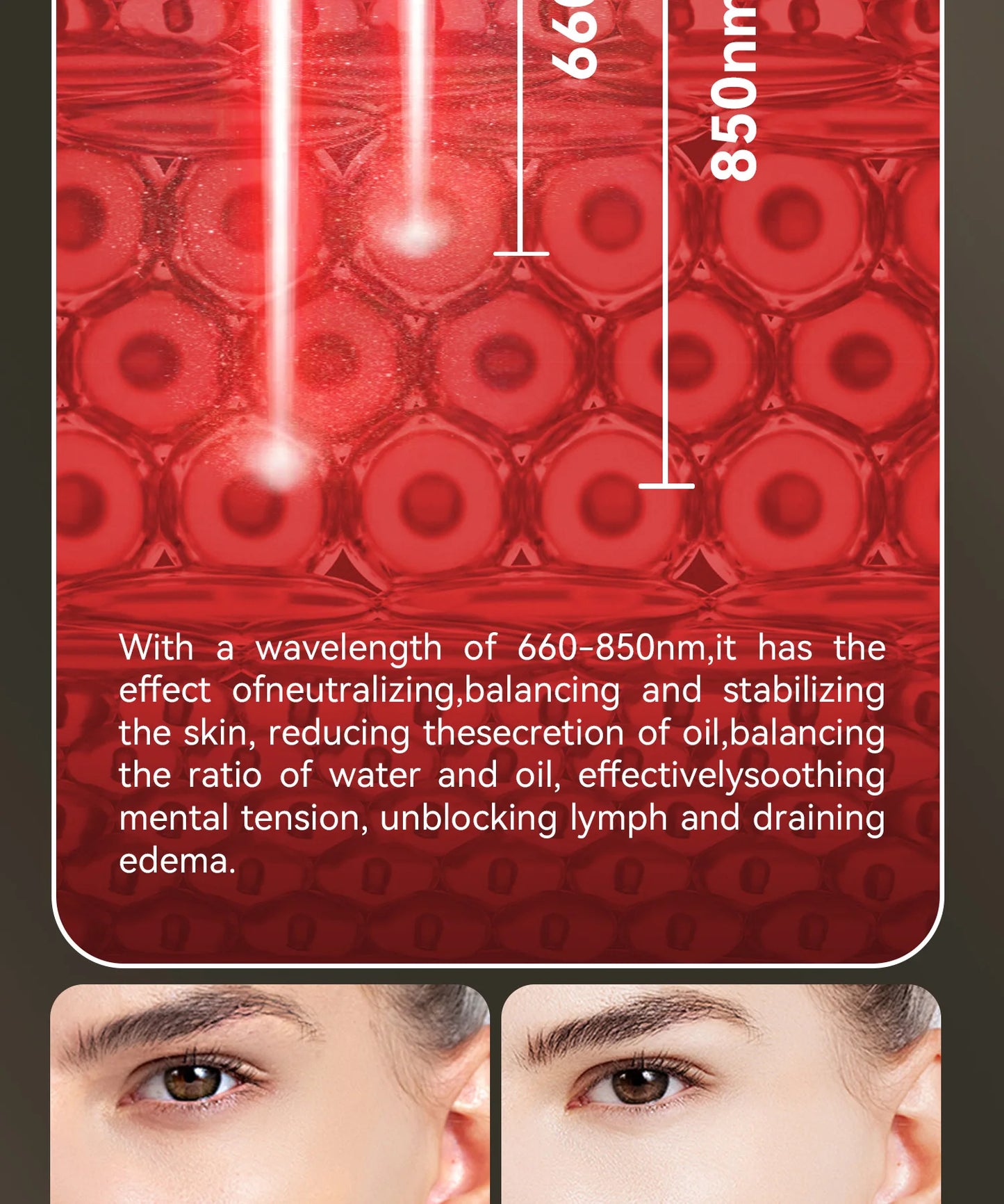 Hello Face Rechargeable Red Light Therapy Mask for Face & Neck  Infrared LED Mask Skincare Device for Glowing Skin