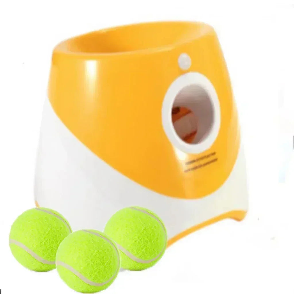 Automatic Dog Ball Launcher with 3 Distance Settings for Indoor & Outdoor Play, Keeps Pets Active & Healthy.