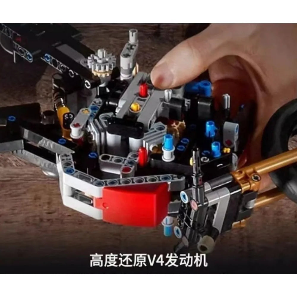 Panigale V4 R Motorbike Building Blocks Kit Superbike Model Toy for Boys Adults Christmas Gift Home Decoration