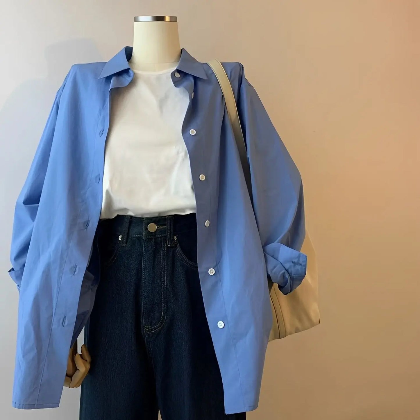 Ins Korean Milky Yellow Sun Protection Shirt Jacket Women's Autumn and Summer Loose Shirt Long-sleeved Top