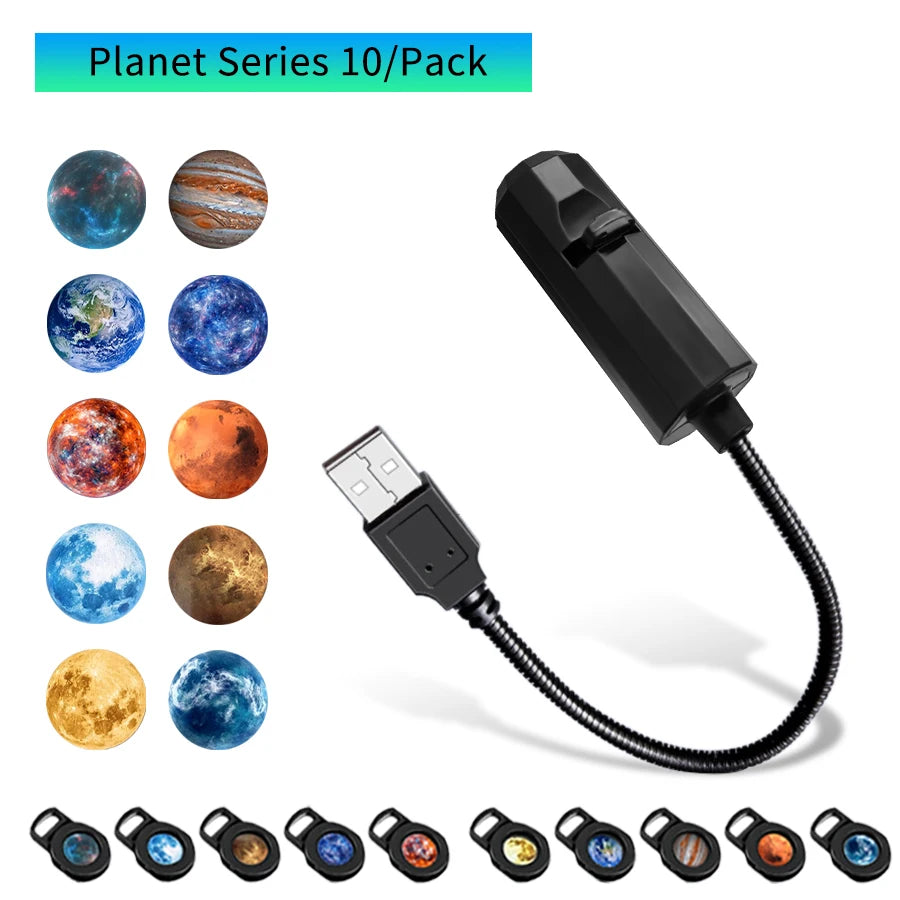 USB Led Night Light Moon Lamp Halloween Christmas Decoration Holiday Ornaments for Bedroom Ceiling Wall Projector Party Lighting