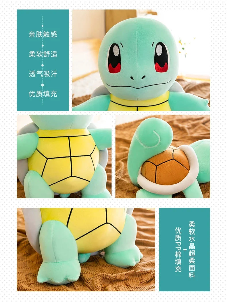 45cm Squirtle Plush Doll Big Size Pokemon Plush Toys Kawaii Stuffed Toys Cute Turtle Pillow Christmas Gift Toys for Boys Girls