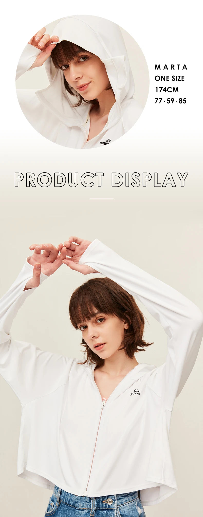 OhSunny Anti-UV UPF 50+ Sun Protection Coats Hooded Professional Sunscreen Loose Batwing Sleeve Outdoor Cycling