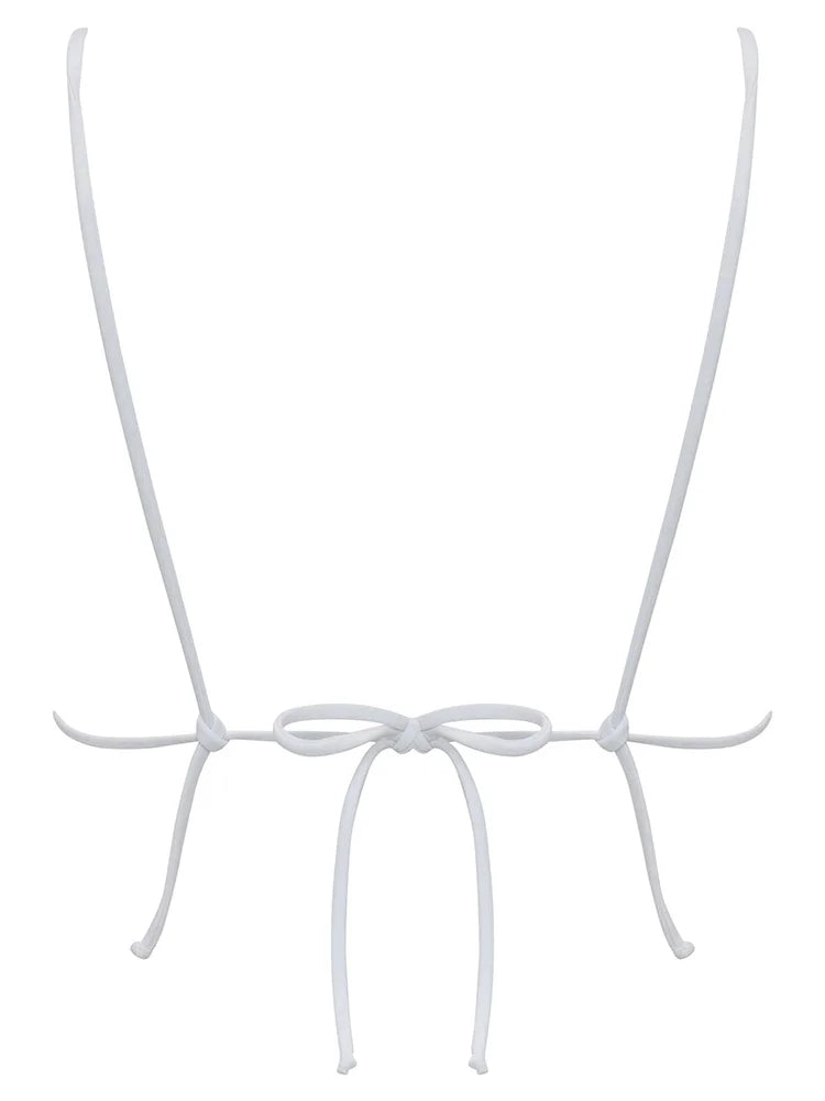 Miyouj Bandage Bikinis Sexy Swimwear Women Swimsuit Triangle Bikini Sets 2025 Bathing Suits Micro Thong Print Swimsuits