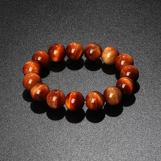 Lightning Orange Tiger Eye Bracelets Men 4-14mm Original Natural Energy Stone Round Beads Bracelets for Women Jewelry Pulseras