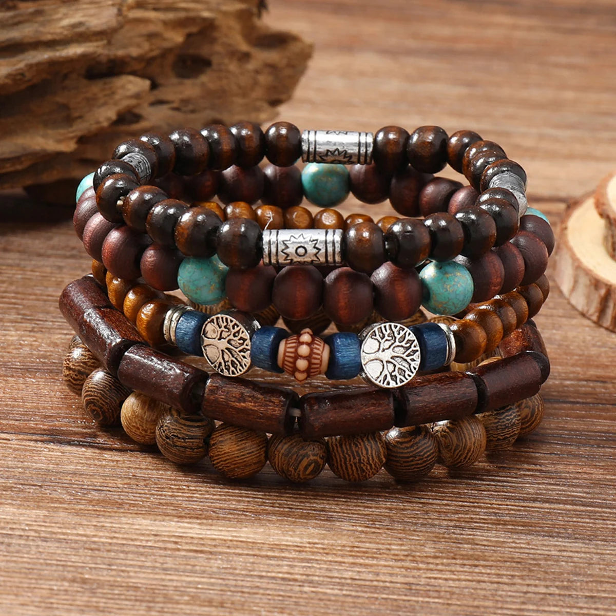 Multiple men's fashion trends, life tree bracelets, jewelry accessories suitable for dates, parties, holidays, gifts-53101